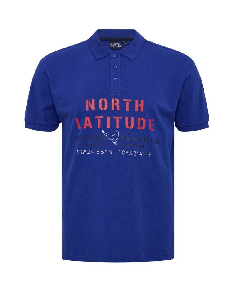 North 56 polo taglie forti blu royal