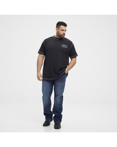 North latitude Denim Tee w/contrast Stitches