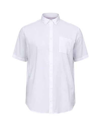 Short-sleeved shirt in a lightweight, breathable quality with a relaxed, natural look. The linen-cotton blend ensures comfort an