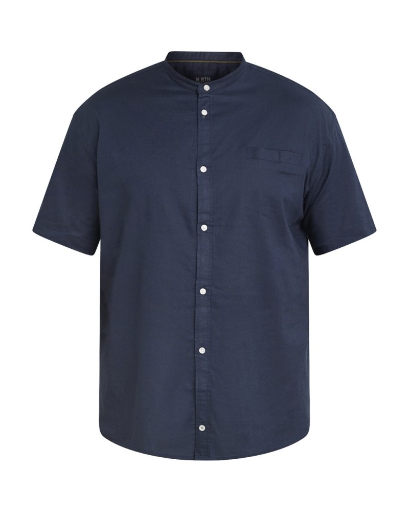 Camicia lino blu