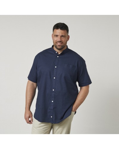 Camicia lino blu