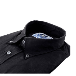 Camicia Ascot Sport taglie forti manica lunga nero
