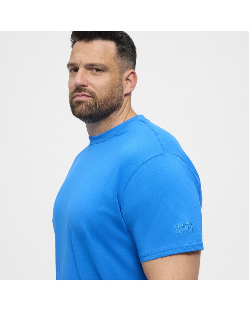 T-shirt blu royal mezza manica