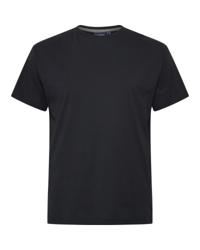 T-shirt O-neck with short Sleeve. it has tape inside neck, soft and very comfortable to wear. Regular fit - true to size Machine