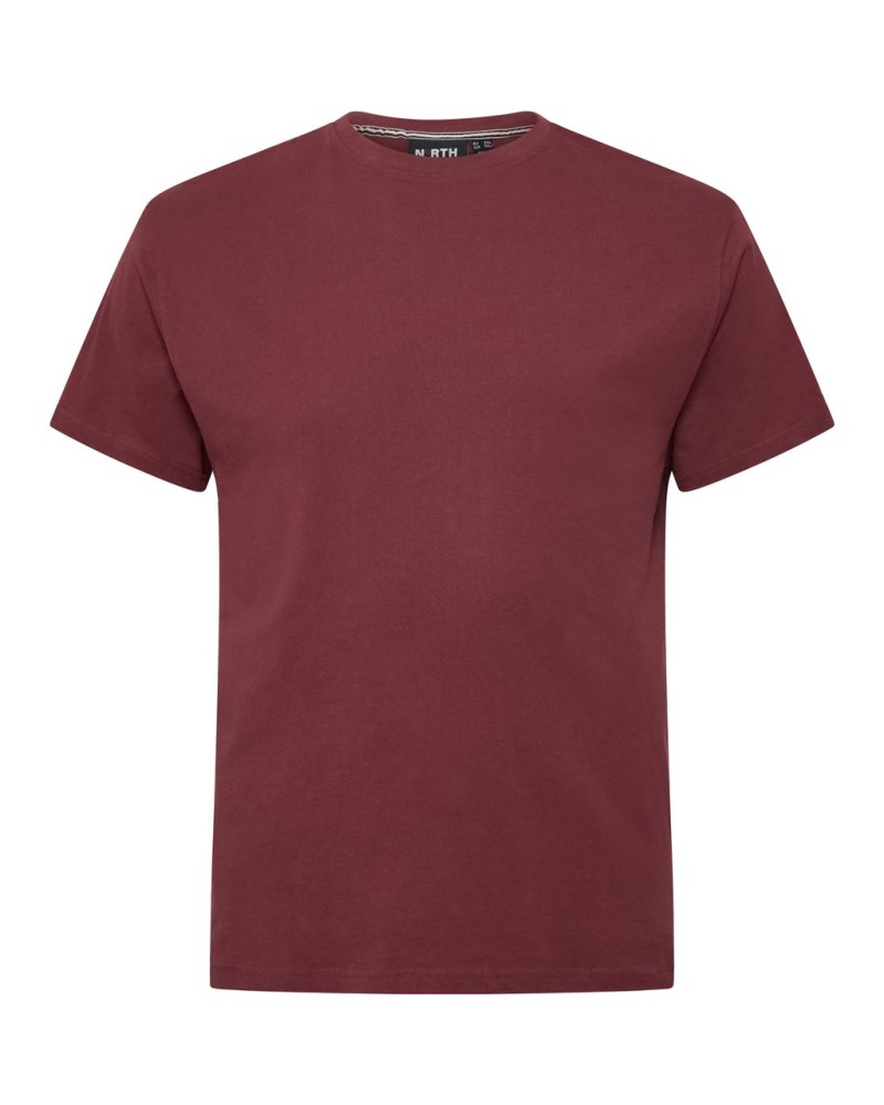 T-shirt O-neck with short Sleeve. it has tape inside neck, soft and very comfortable to wear. Regular fit - true to size Machine