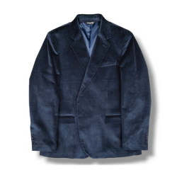 Giacca uomo in velluto a coste sartoriale taglie forti art. Canada blu