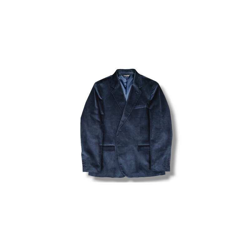 Giacca uomo in velluto a coste sartoriale taglie forti art. Canada blu