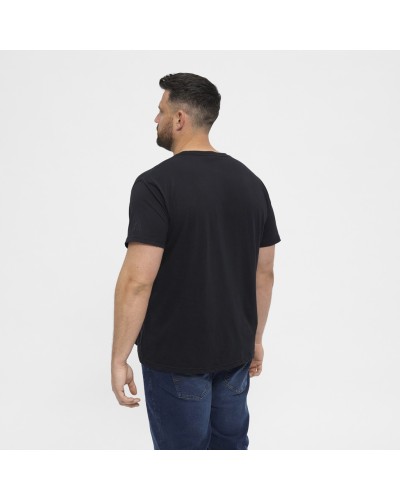 T-shirt O-neck with short Sleeve. it has tape inside neck, soft and very comfortable to wear. Regular fit - true to size Machine