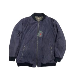 Bomber Maxfort zip intera Blu