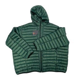 Piumino 100 Grammi Maxfort verde zip intera con capuccio
