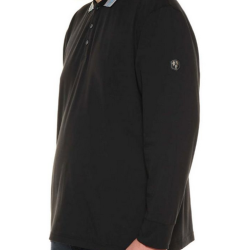 Polo Maxfort cotone 100% nera manica lunga semi elastica.