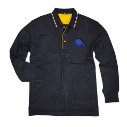 Polo Maxfort cotone caldo  manica lunga nera