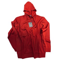 Maglione sottile cotone leggero Maxfort con cappuccio sportivo bordo