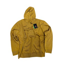 Maglione sottile cotone leggero Maxfort con cappuccio sportivo beige