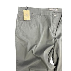 Pantalone Extralarge Controvento gamba larga Grigio cotone 100%