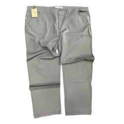 Pantalone Extralarge Controvento gamba larga Grigio cotone 100%