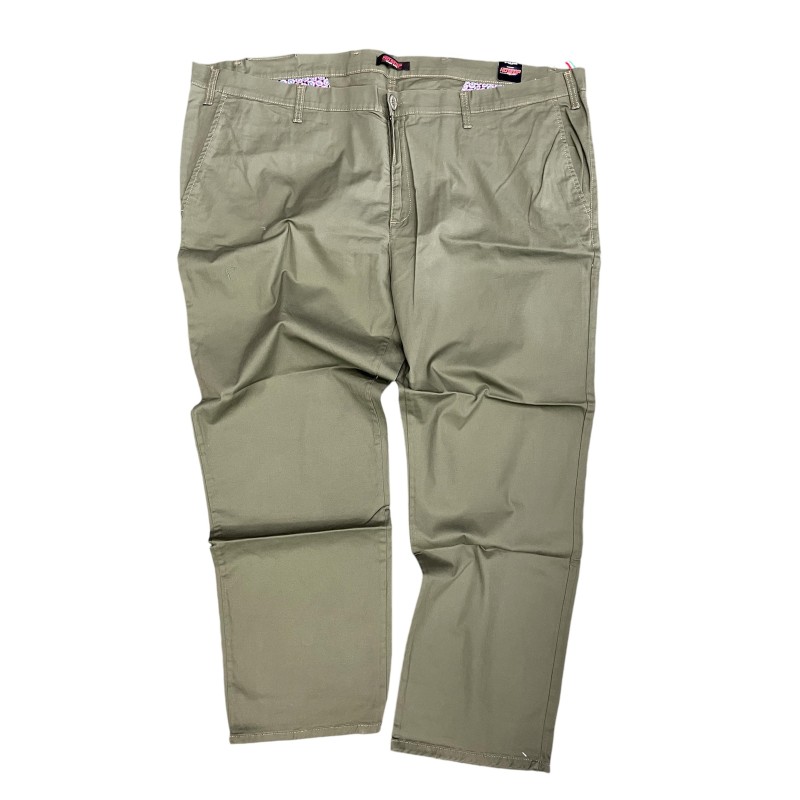 Pantalone Nostop taglio classico Verde Militare 100%cotone.