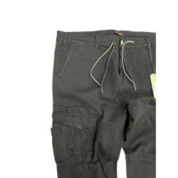 Cargo Sportivo Nero con elastico Blocco38 con taschoni laterali