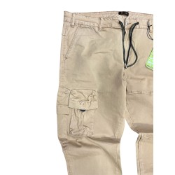 Cargo Blocco38 Beige con elastico sportivo