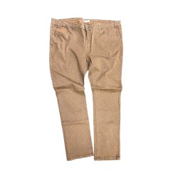 Pantalone microfantasie classico/sportivo maxfort Marrone cotone caldo.