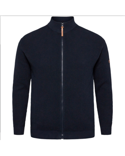 Maglione uomo blu zip intera