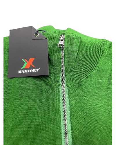 Maglione sottile 100% cotone Maxfort verde prato