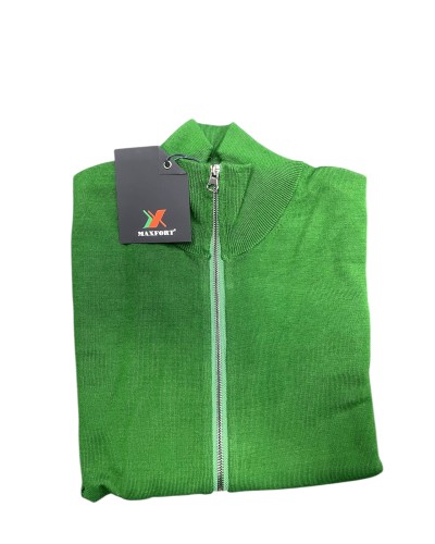 Maglione sottile 100% cotone Maxfort verde prato