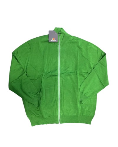 Maglione sottile 100% cotone Maxfort verde prato