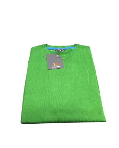 Maglione sottile 100% cotone Maxfort verde prato
