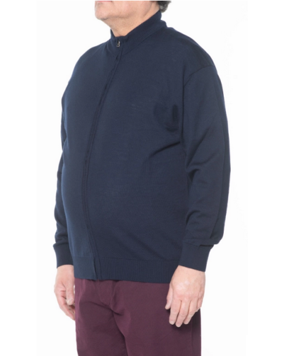 Maglione leggero zip intera