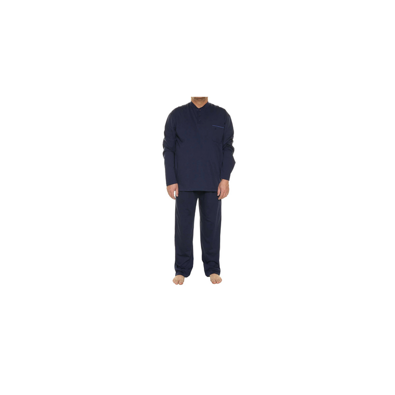 Modello a manica lunga in puro cotone. Maglia serafino con chiusura a tre bottoni e taschino con logo applicato sul punto cuore.