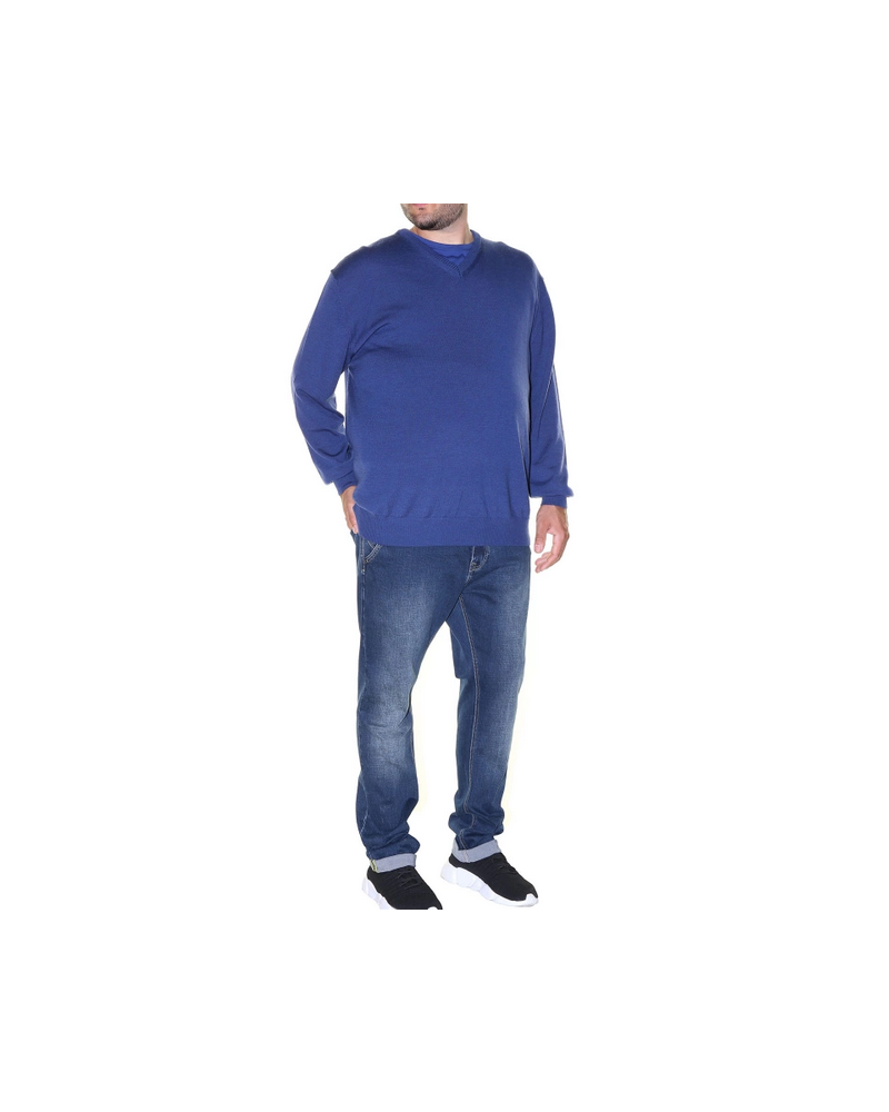 Maglione punta blu royal