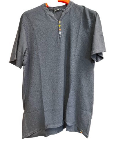 T-shirt mezza manica misto lino