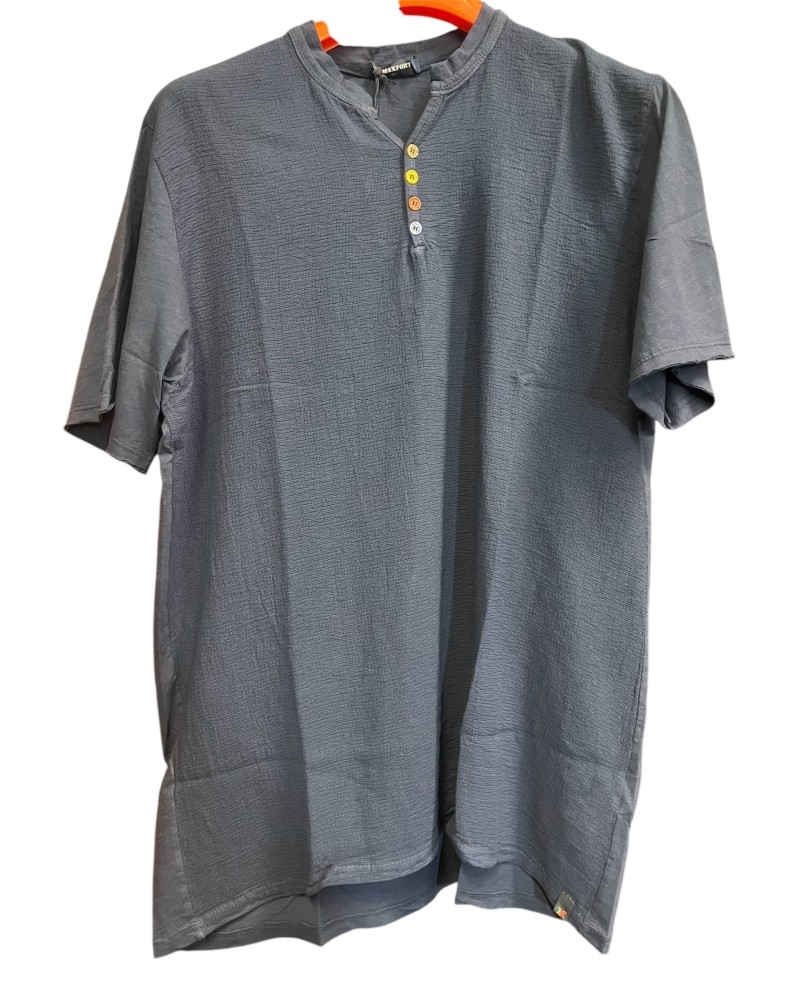 T-shirt mezza manica misto lino