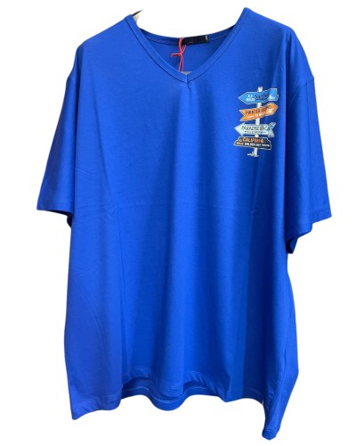 T-shirt blu royal taglie forti maxfort