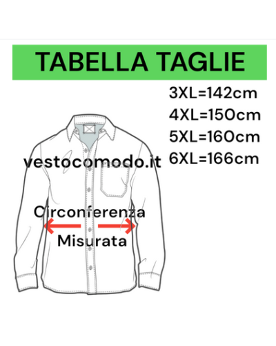 Camicia uomo taglie forti