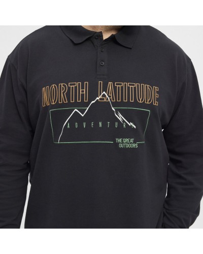 North Latitude Pique polo superflex LS taglie forti