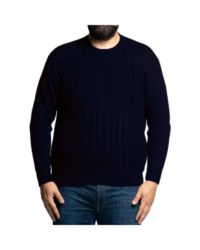 Maglione blu taglie forti