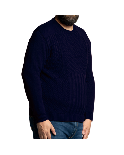 Maglione blu taglie forti
